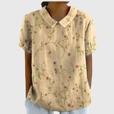 Jenna floral blouse in Old Yellow, view 2