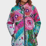 Alice floral quilted jacket, front view