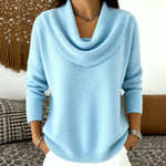Angie cowl neck jumper in Sky Blue, view 10