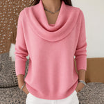 Angie cowl neck jumper in Pink, view 2