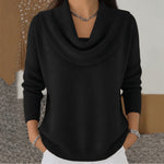 Angie cowl neck jumper in Black, view 3