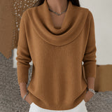 Angie cowl neck jumper in Brown, view 4
