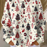 Holly | White Christmas Tree and Bauble Jumper
