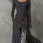 Martina leopard print maxi dress, view 3