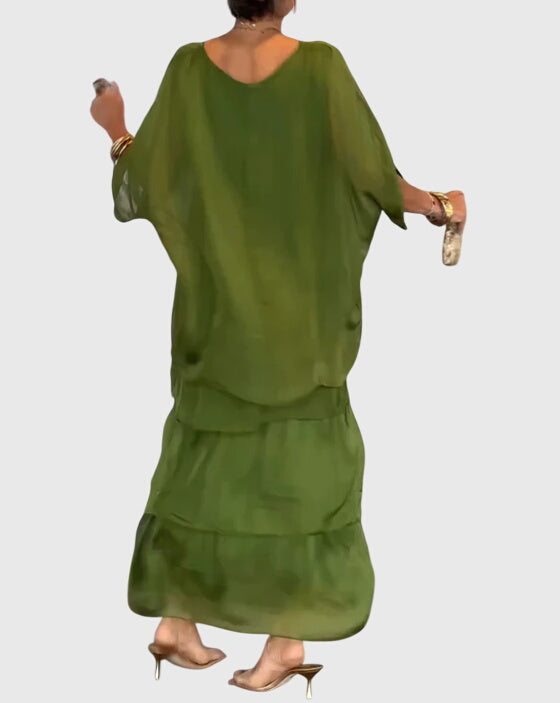 Susan long flowing elegant maxi dress, view 4