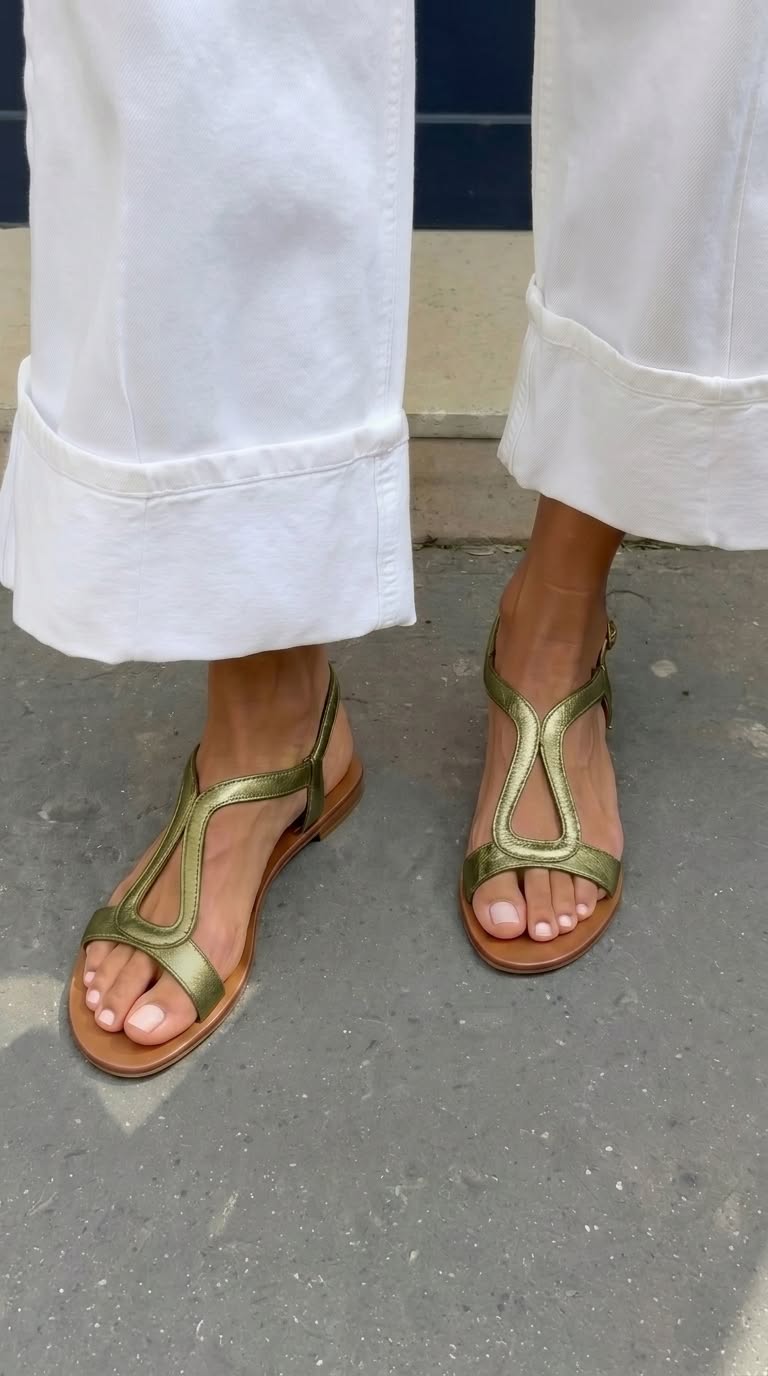 Marisol woven strap sandal in Green, view 6