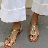 Marisol woven strap sandal in Green, view 6