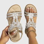 Blessy Embellished Slingback Sandals in Apricot, view 26