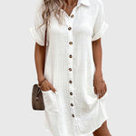 Caroline Button Front Shirt Dress, view 9