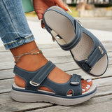 Robyn adjustable comfort sandals in Blue, front view