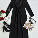 Kara deep V-neck maxi dress, view 5