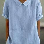 Wolla classic collared shirt in Blue, view 6