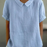 Wolla classic collared shirt in Blue, view 6