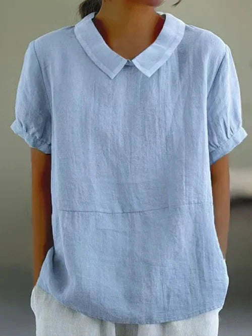 Wolla classic collared shirt in Blue, view 6