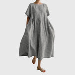 Isabell long casual dress in Grey, view 3