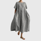 Isabell long casual dress in Grey, view 3