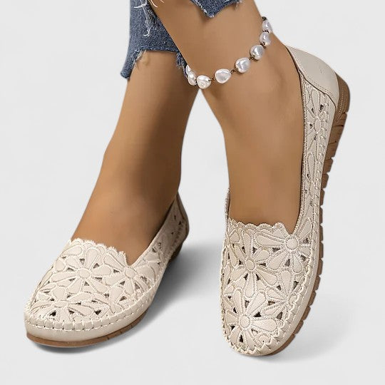 Riva perforated slip-on flats, view 7