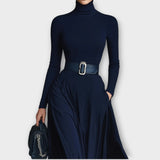Celina High Neck Belted Dress, view 3