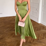 Liora strapless midi dress, view 4