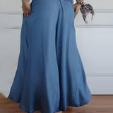 Marlene wide leg palazzo trousers, view 4