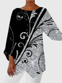 Black Silver Floral