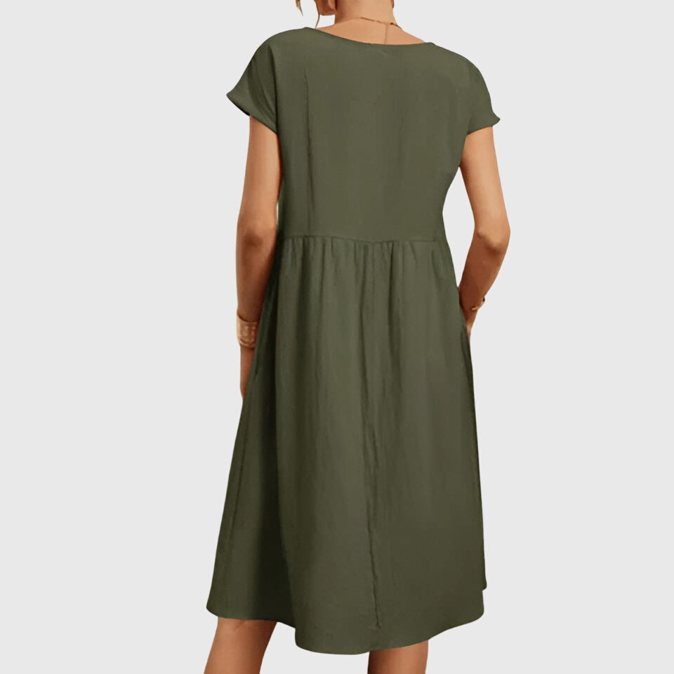 Mirabel short sleeve spring dress, view 6