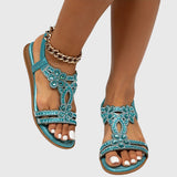 Blessy Embellished Slingback Sandals, view 3