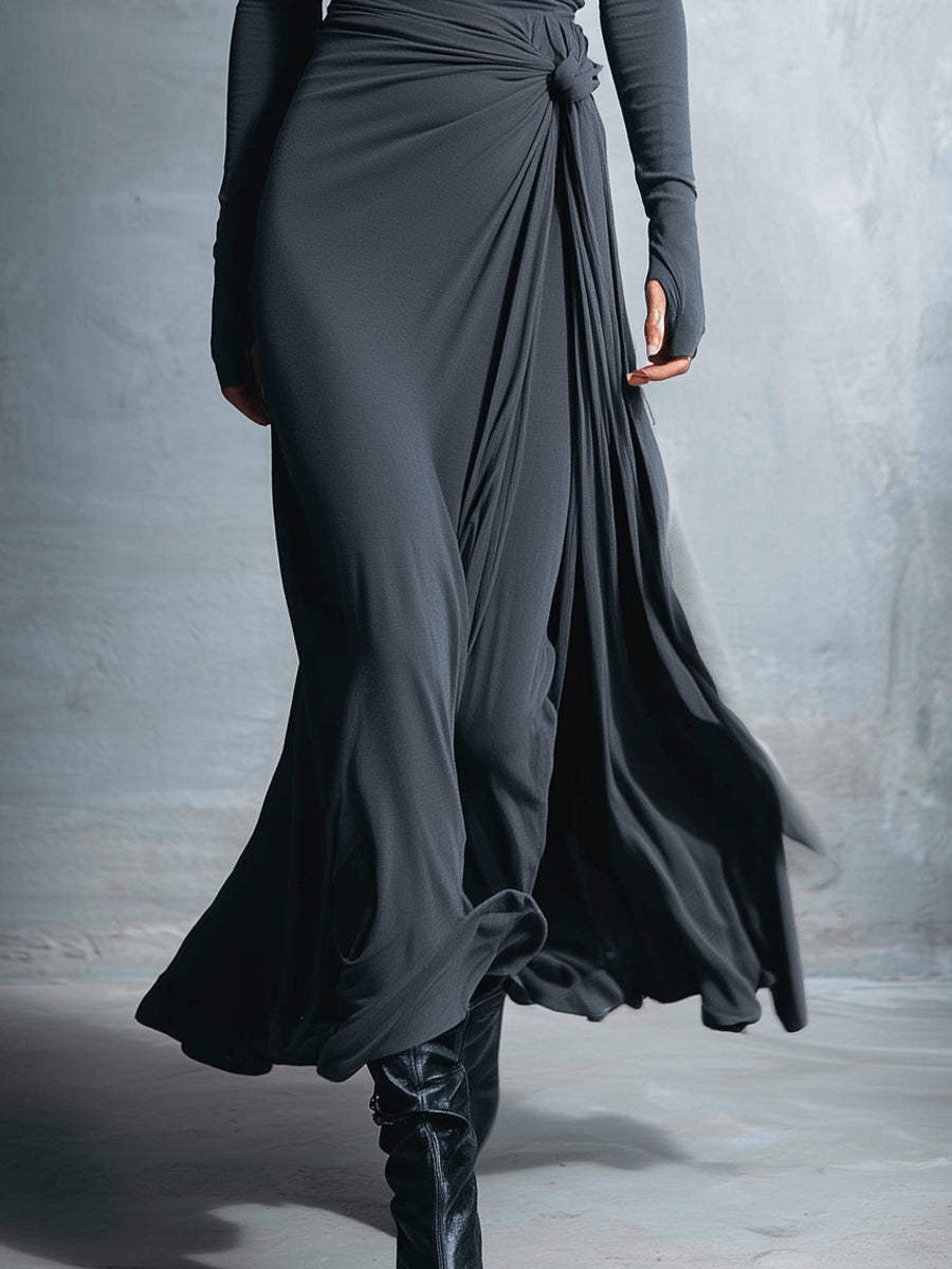 Gabriella side knot long dress, view 7