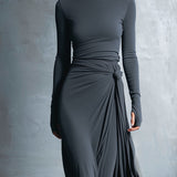 Naiara side knot maxi dress, view 7