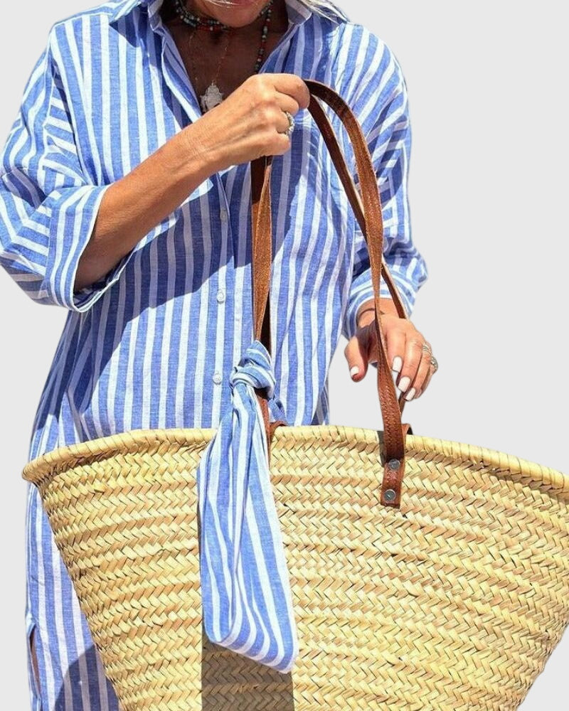 Ellen Classic Striped Dress, view 7