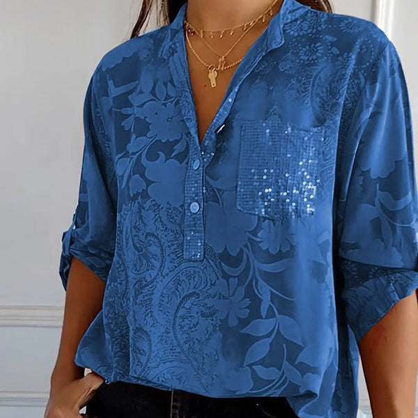 Pauline sequin top in Blue, view 5