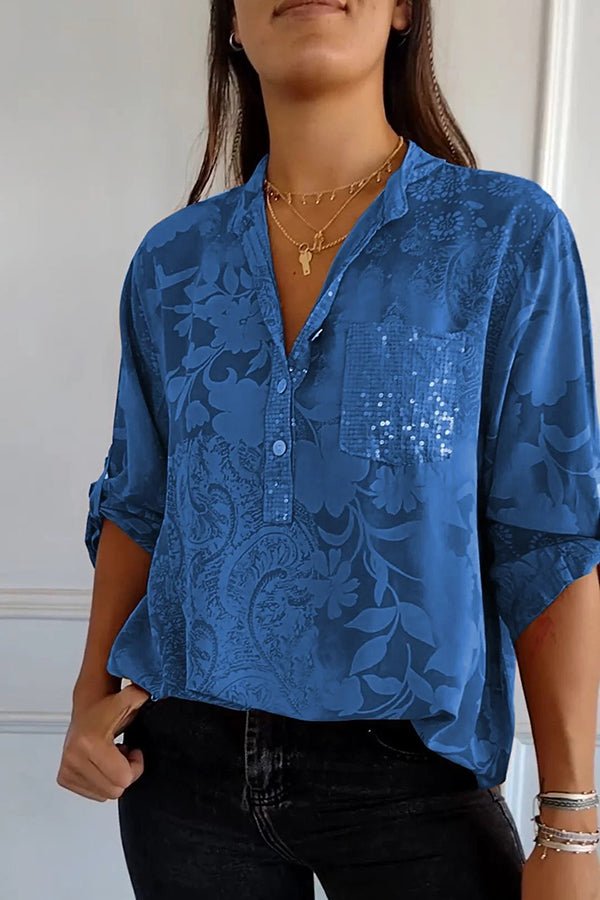 Pauline sequin top in Blue, view 5
