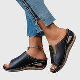 Aretha Orthopaedic Wedge Slide Sandals, view 7
