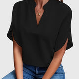Beatrix soft V-neck shirt in Black, view 5