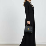 Kara deep V-neck maxi dress, view 4