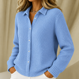 Caitlin blue knitted jacket, view 2