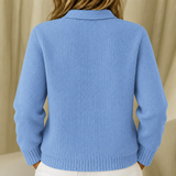 Caitlin blue knitted jacket, view 3