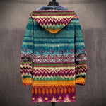 Nicola - Turquoise and Fuchsia Ethnic Stripe Jacket, back view