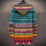 Nicola - Turquoise and Fuchsia Ethnic Stripe Jacket, back view