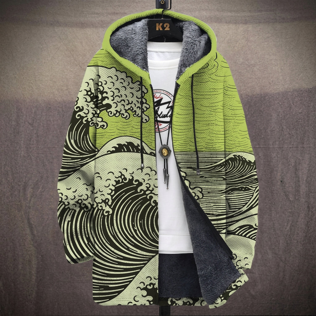 Lorna - Great Wave Jacket, Green variant