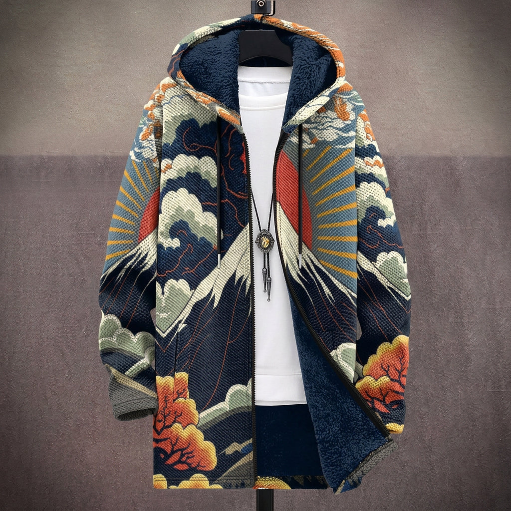 Jemima - Japanese Mount Fuji and Waves Jacket, front view
