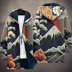 Jemima - Japanese Mount Fuji and Waves Jacket, front and back view