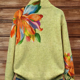 Isabella tropical lily print zip-up cardigan, view 2