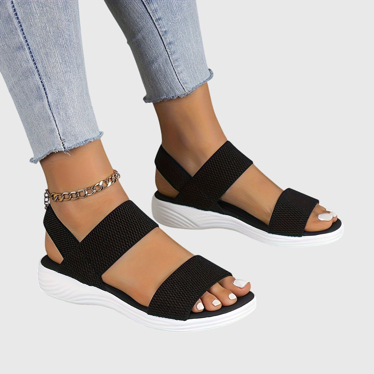Emila Stretch Strap Comfort Sandals, view 2