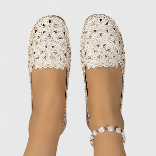Riva perforated slip-on flats, view 8