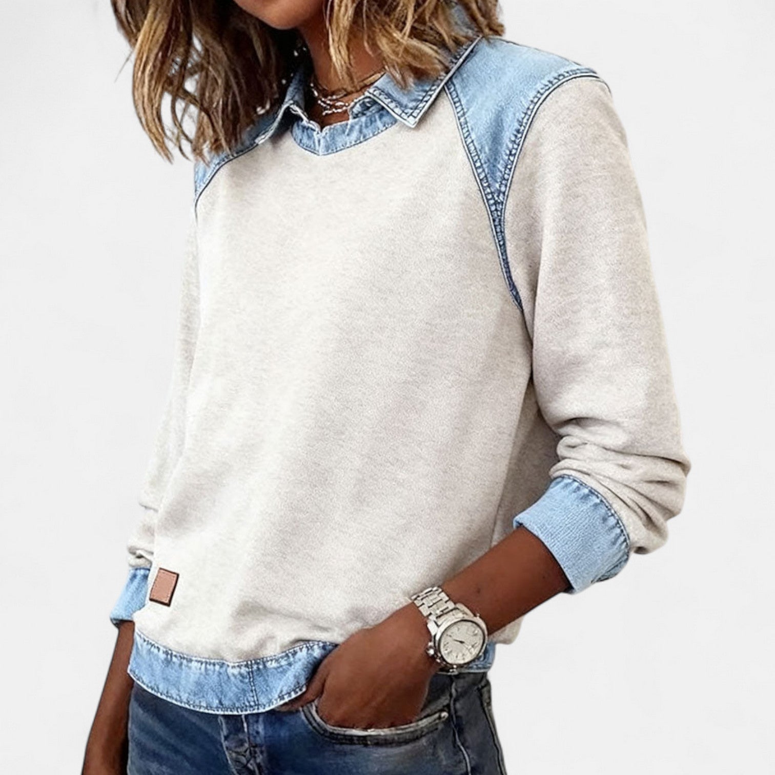 Mia casual long sleeve blouse, view 2