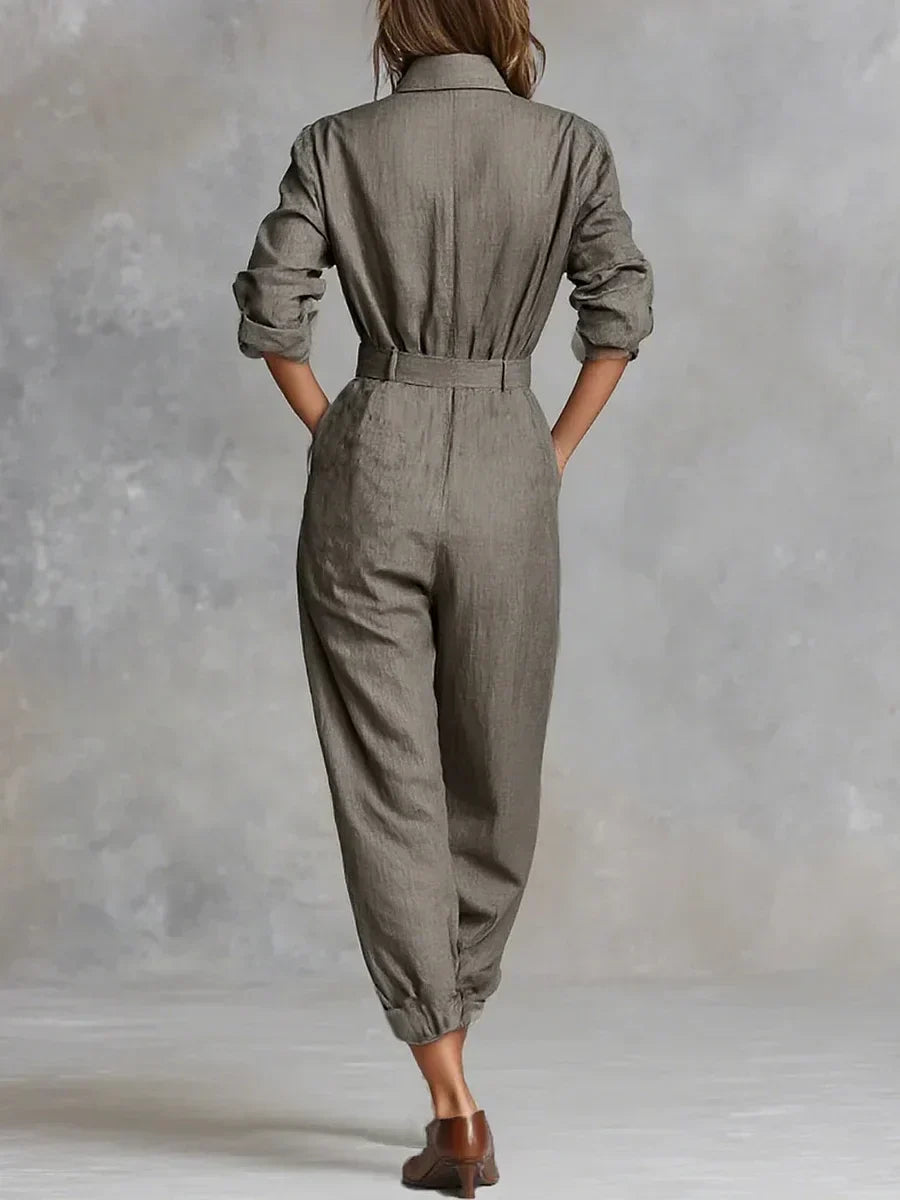 Megan Linen Cotton Jumpsuit, view 3