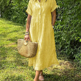 Cassandra Striped Shirt Dress in Yellow, view 10