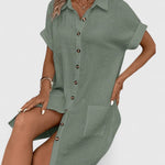 Gianelleza shirt midi dress in Green, view 11