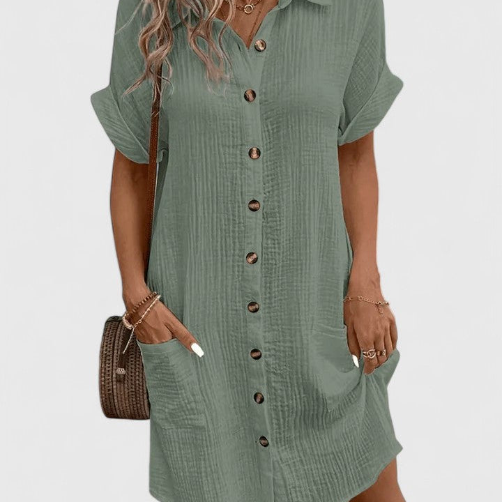Gianelleza shirt midi dress, front view